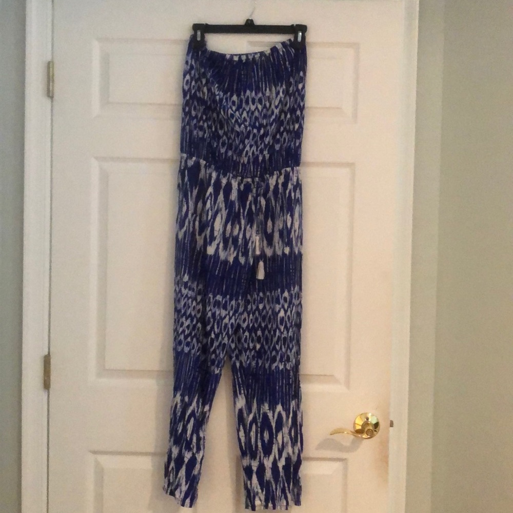 Tommy Bahama Royal Blue and White Romper